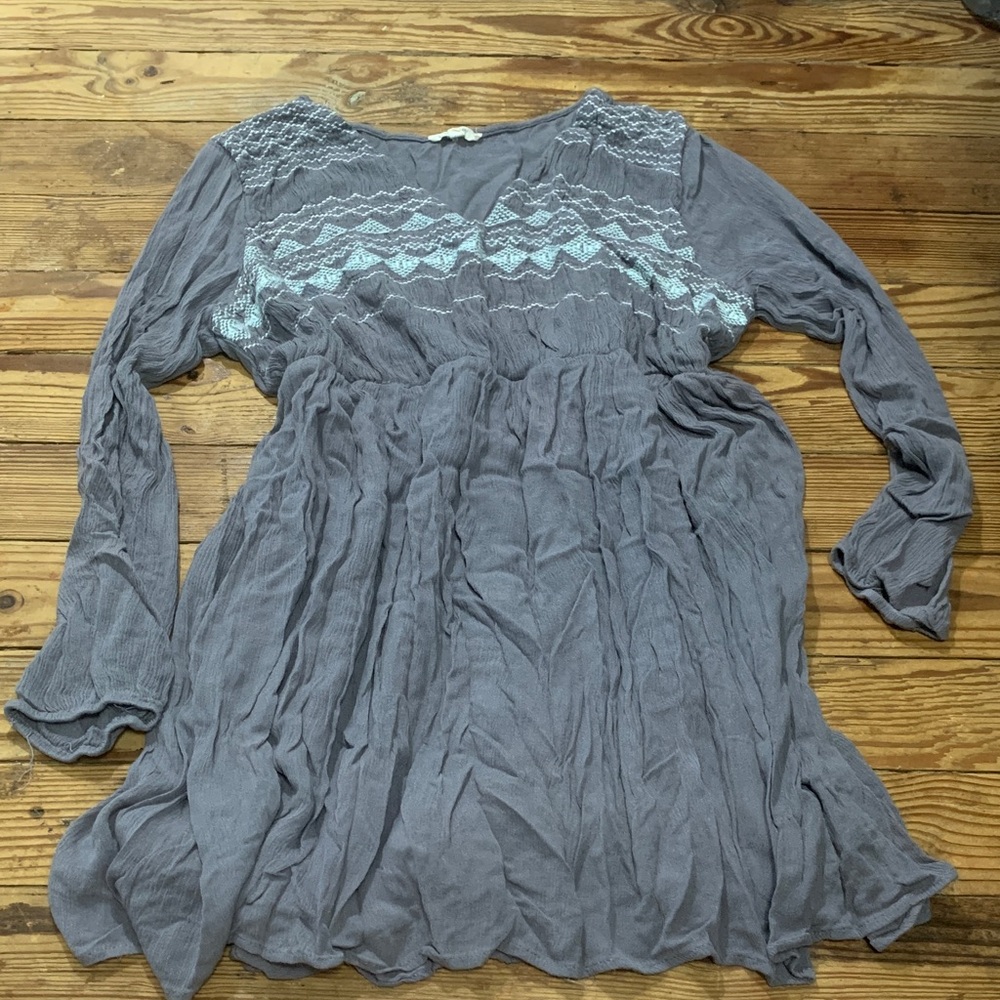 Mystree Blue and Gray Mini Dress